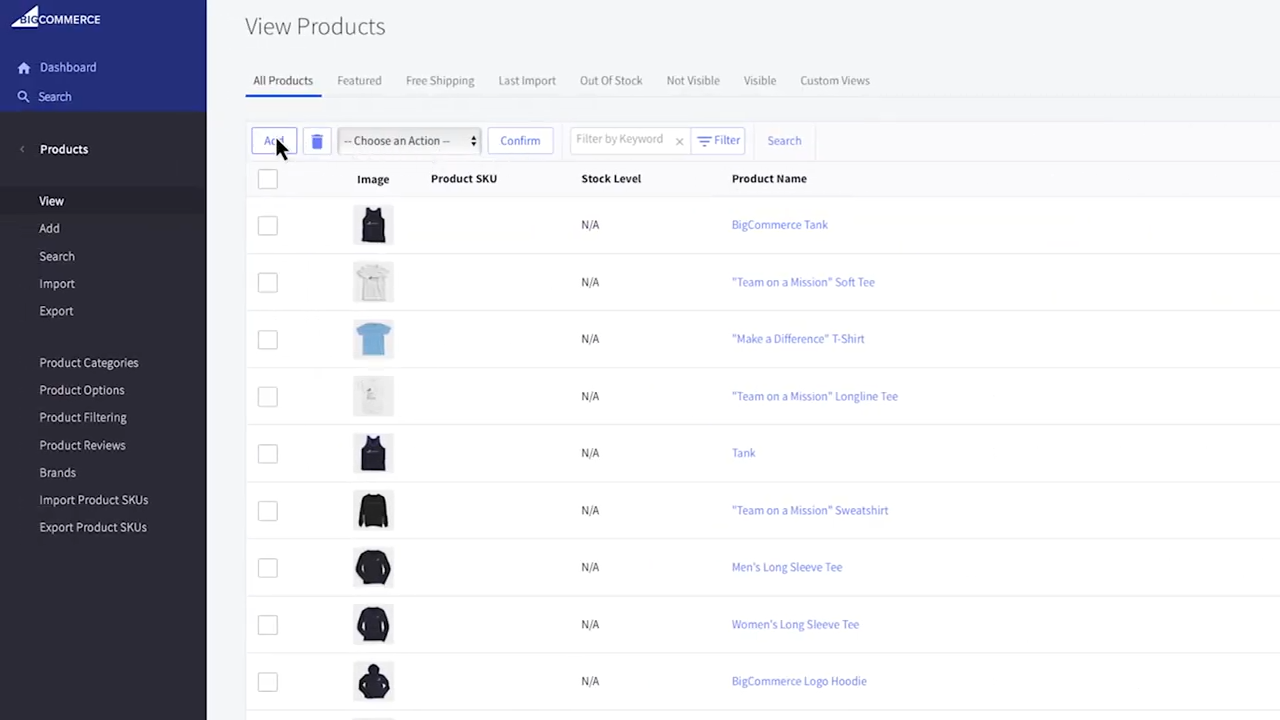 vserve|BigCommerce Product Entry